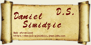 Daniel Simidžić vizit kartica
